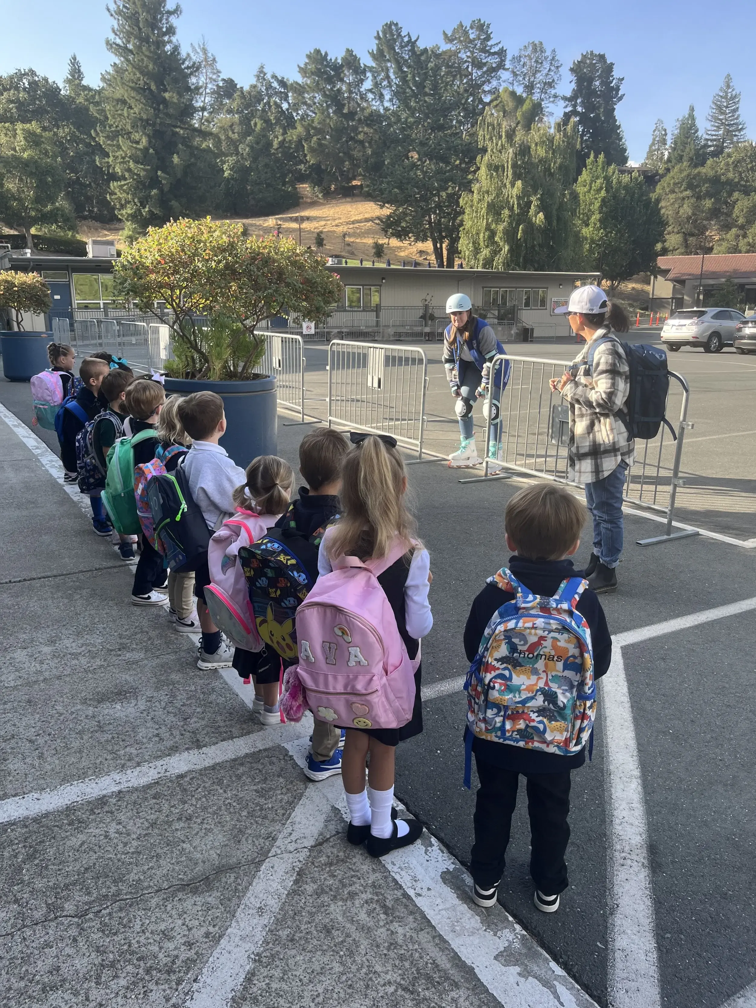 Students participating in a school program activity