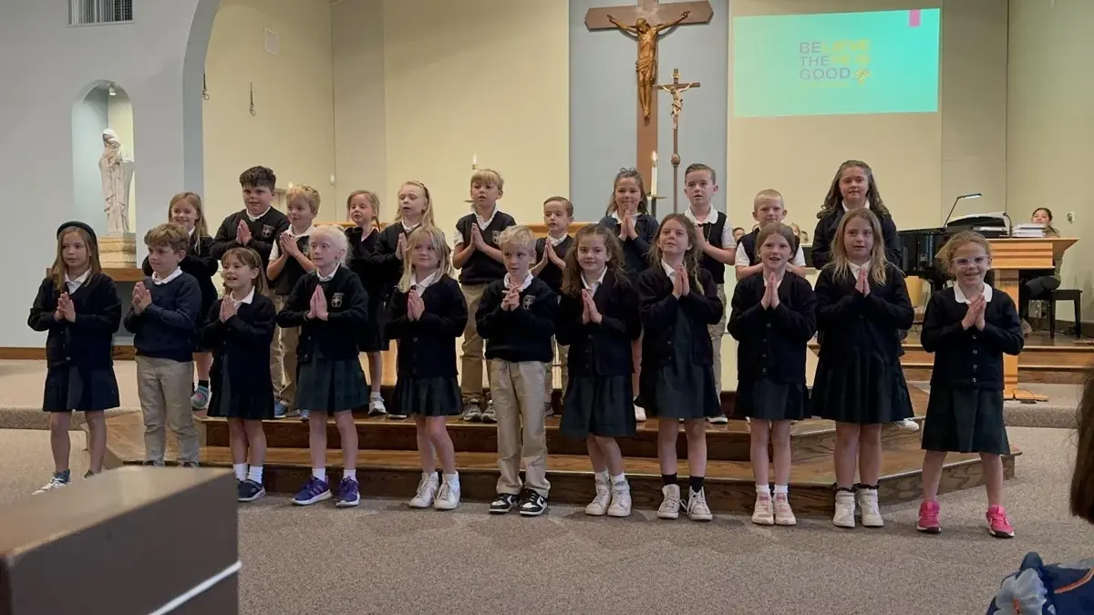 School community event gathering at St. Perpetua