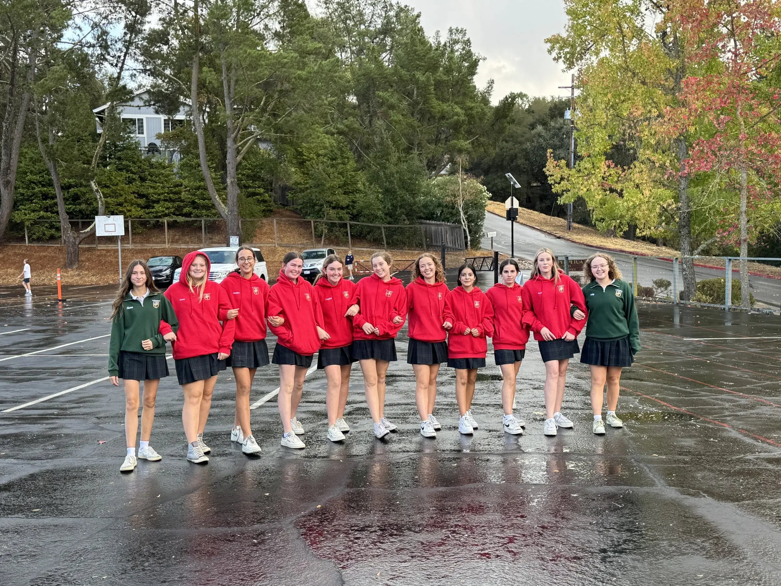 Students and families gathered at St. Perpetua School